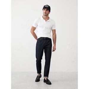 NWT Banana Republic Factory Men's Slim Luxe Touch Polo in White size XL TALL